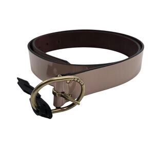 Levis NWOT Arletha Baby Pink Blush Leather Belt Oval Buckle 40/100 Casual